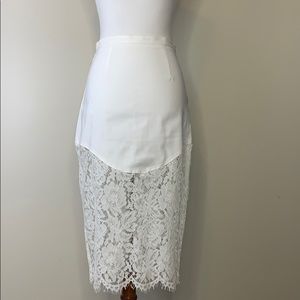 DO+BE Ivory Lace Pencil Skirt S